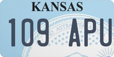KS license plate 109APU