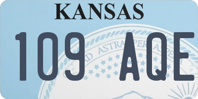 KS license plate 109AQE