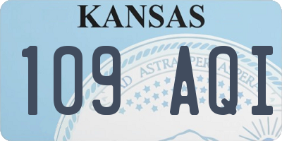 KS license plate 109AQI