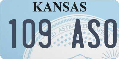 KS license plate 109ASO
