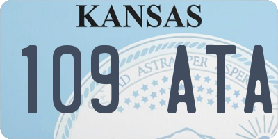 KS license plate 109ATA