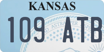 KS license plate 109ATB