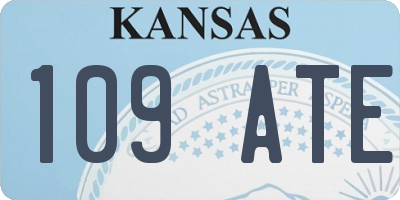KS license plate 109ATE