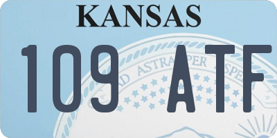 KS license plate 109ATF