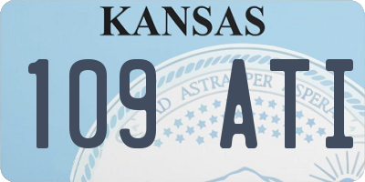 KS license plate 109ATI