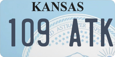 KS license plate 109ATK
