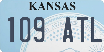 KS license plate 109ATL