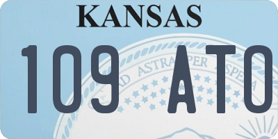 KS license plate 109ATO
