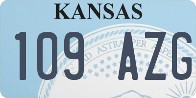 KS license plate 109AZG