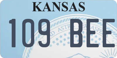 KS license plate 109BEE