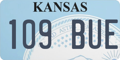 KS license plate 109BUE