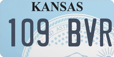 KS license plate 109BVR