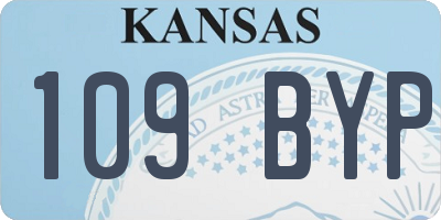 KS license plate 109BYP