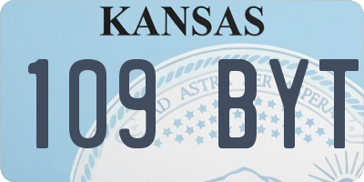 KS license plate 109BYT