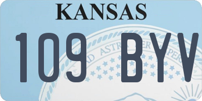 KS license plate 109BYV