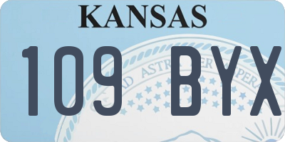 KS license plate 109BYX