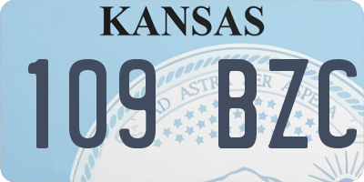 KS license plate 109BZC