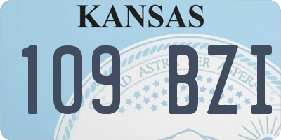 KS license plate 109BZI