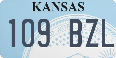 KS license plate 109BZL