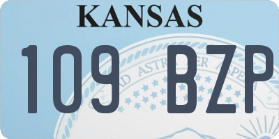KS license plate 109BZP