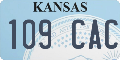 KS license plate 109CAC