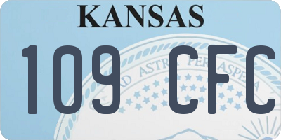 KS license plate 109CFC