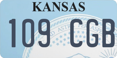 KS license plate 109CGB