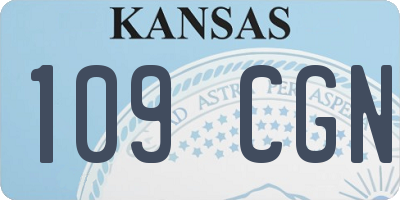 KS license plate 109CGN