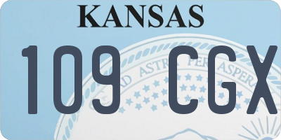 KS license plate 109CGX