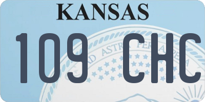 KS license plate 109CHC
