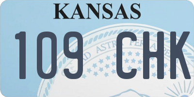 KS license plate 109CHK