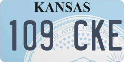 KS license plate 109CKE