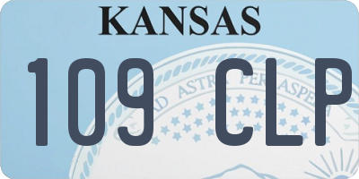 KS license plate 109CLP
