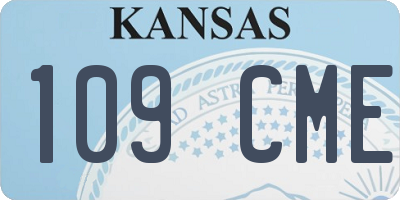 KS license plate 109CME