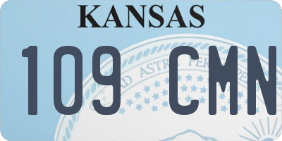 KS license plate 109CMN