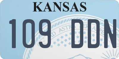 KS license plate 109DDN
