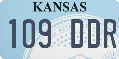 KS license plate 109DDR