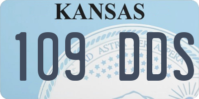 KS license plate 109DDS