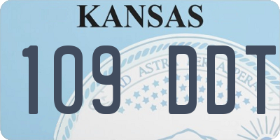 KS license plate 109DDT