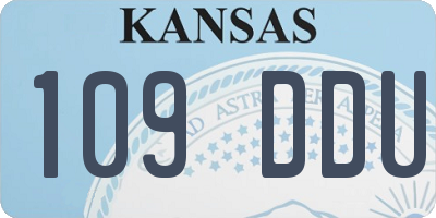 KS license plate 109DDU