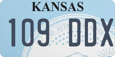 KS license plate 109DDX