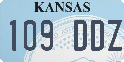KS license plate 109DDZ