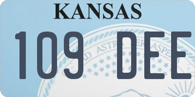 KS license plate 109DEE