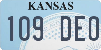 KS license plate 109DEO
