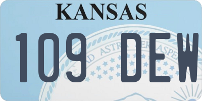 KS license plate 109DEW