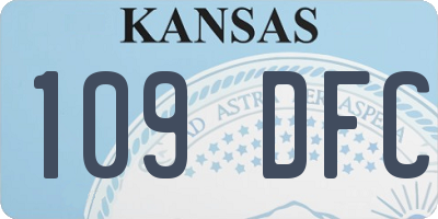 KS license plate 109DFC