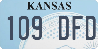 KS license plate 109DFD