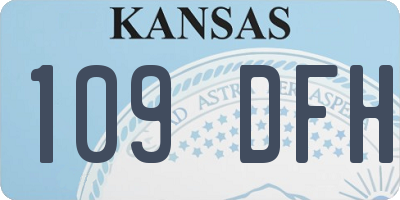 KS license plate 109DFH