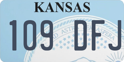 KS license plate 109DFJ