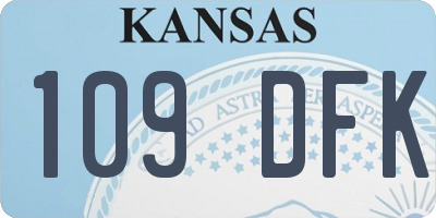 KS license plate 109DFK
